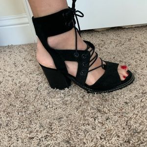 Free People Strappy Block Heel